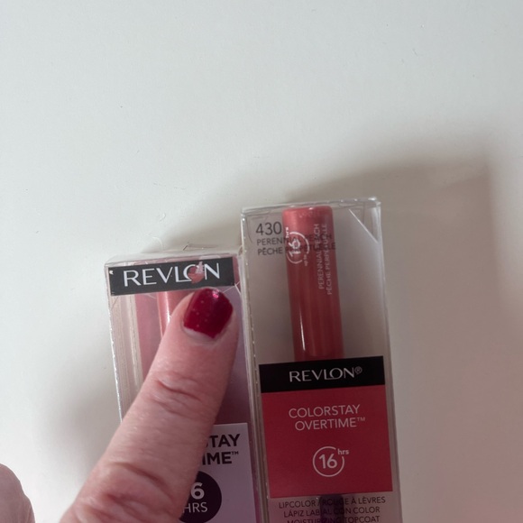 2 New Revlon Perennial Peach 430 Overtime Lipstick Box Damage Look Read - Picture 9 of 10